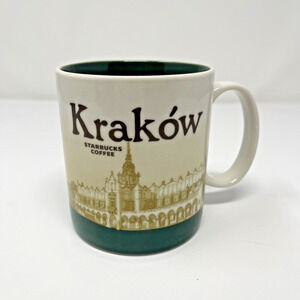 Starbucks Collector Series Krakow Poland 16 Oz Mug Cup Coffee Tea 2010